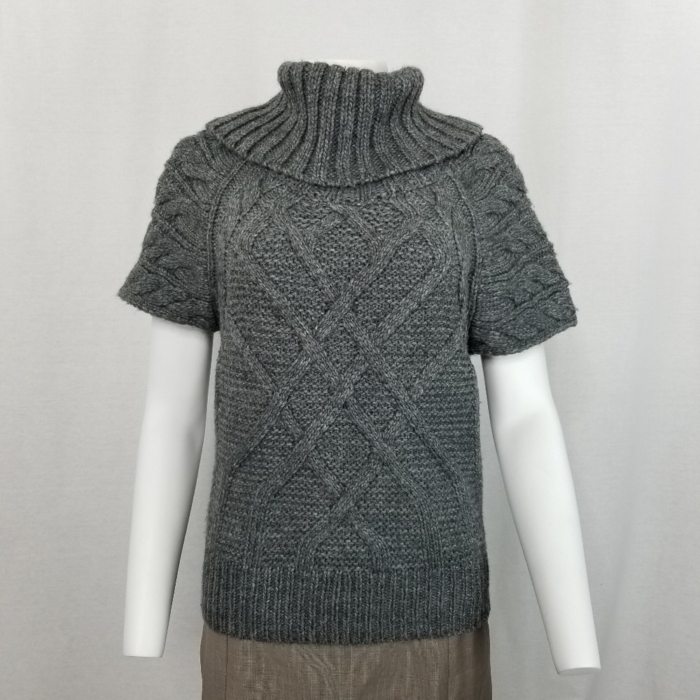 LOFT - Ann Taylor Women's Gray Short SleeveSweater